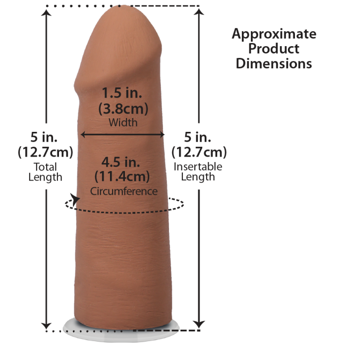 The Realistic Cock - With Removable Vac-U-Lock Suction Cup - ULTRASKYN - 5 Inch