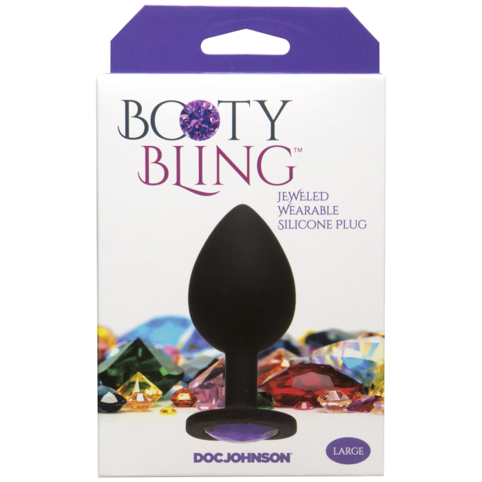 Booty Bling - Jeweled Wearable Silicone Plug - Large