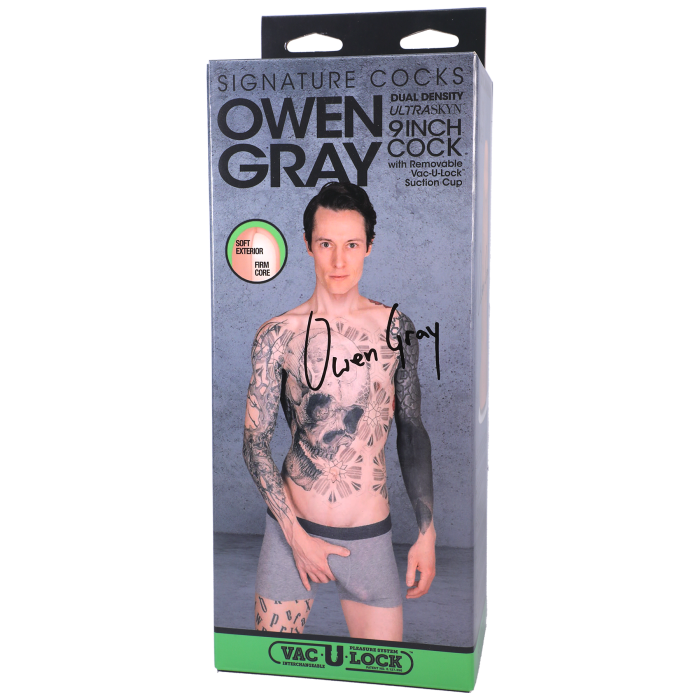 Signature Cocks - Owen Gray - 9 Inch ULTRASKYN Cock with Removable Vac-U-Lock Suction Cup