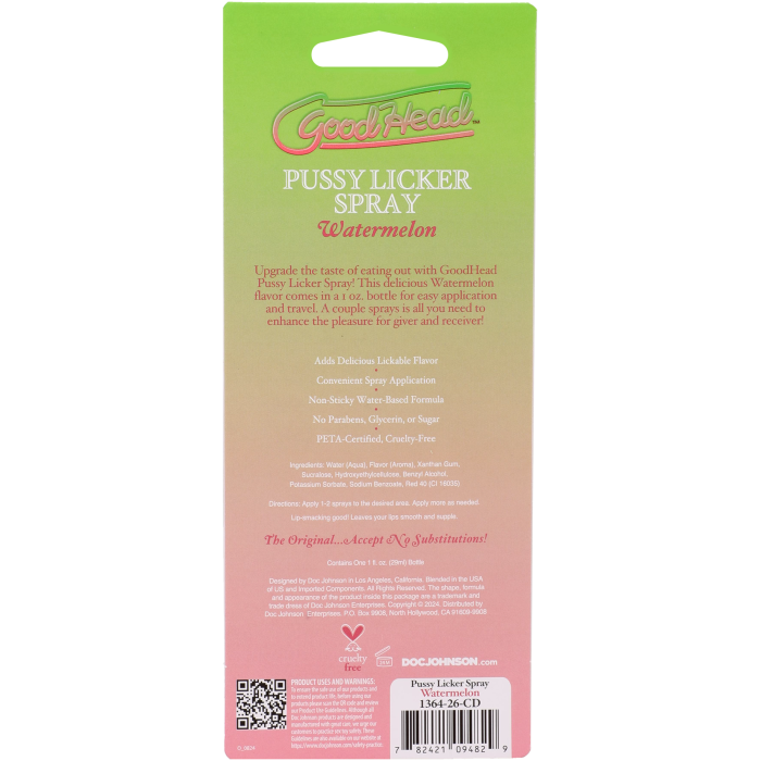 GoodHead - Pussy Licker Spray - Watermelon - 1 fl. oz.