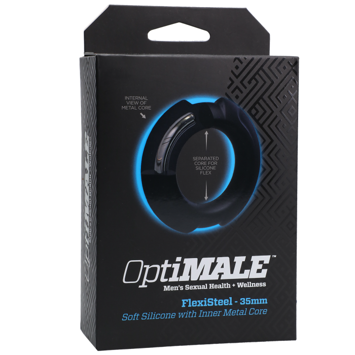 OptiMALE - FlexiSteel - Soft Silicone with Inner Metal Core - 35mm