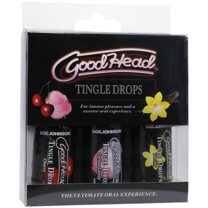 GoodHead - Tingle Drops - Sweet Cherry, Cotton Candy, French Vanilla - 3 Pack - 1 fl. oz.
