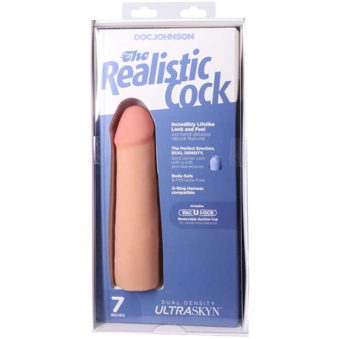 The Realistic Cock - With Removable Vac-U-Lock Suction Cup - ULTRASKYN - 7 Inch
