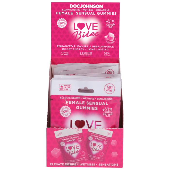 Love Bites - Female Sensual Gummies - 12 Pack Display (2 per pack)