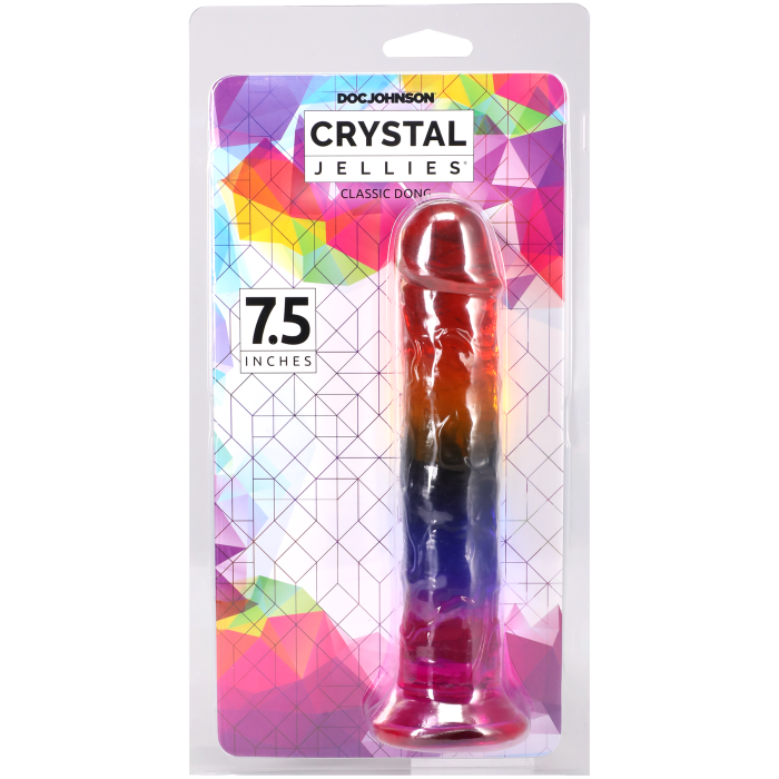 Crystal Jellies - 7.5 Inch Dong - Rainbow