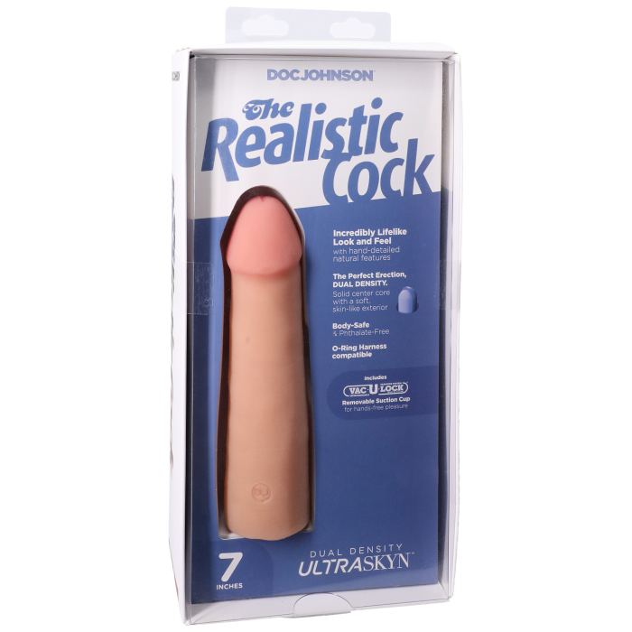 The Realistic Cock - With Removable Vac-U-Lock Suction Cup - ULTRASKYN - 7 Inch