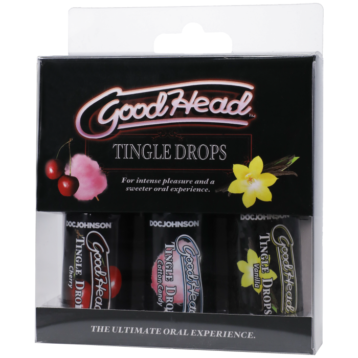 GoodHead - Tingle Drops - Sweet Cherry, Cotton Candy, French Vanilla - 3 Pack - 1 fl. oz.