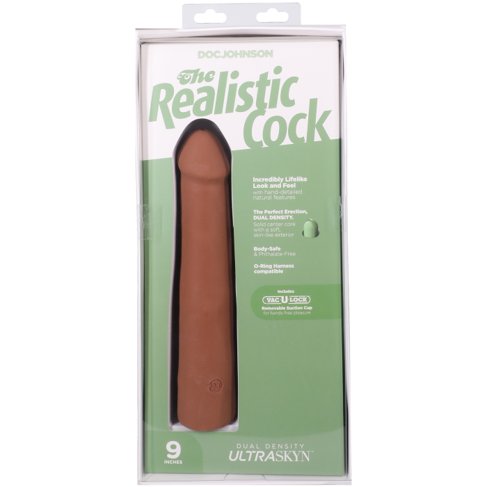 The Realistic Cock - With Removable Vac-U-Lock Suction Cup - ULTRASKYN - 9 Inch
