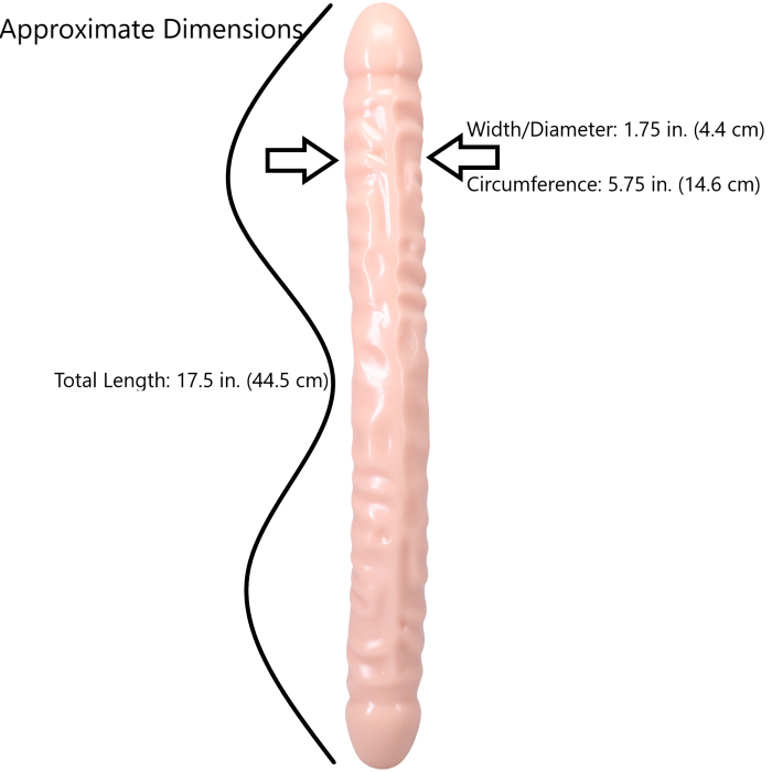 The Classic Double Header Dong - 18 Inch - Veined