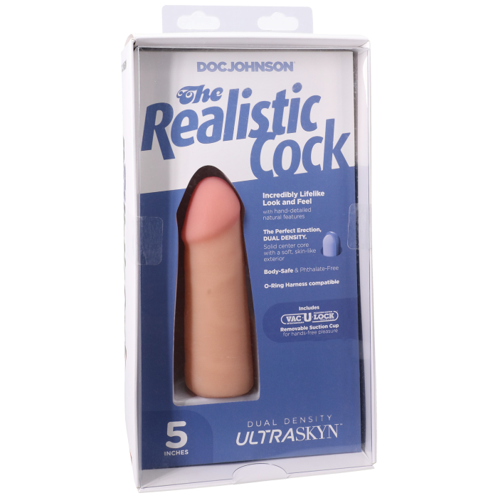 The Realistic Cock - With Removable Vac-U-Lock Suction Cup - ULTRASKYN - 5 Inch