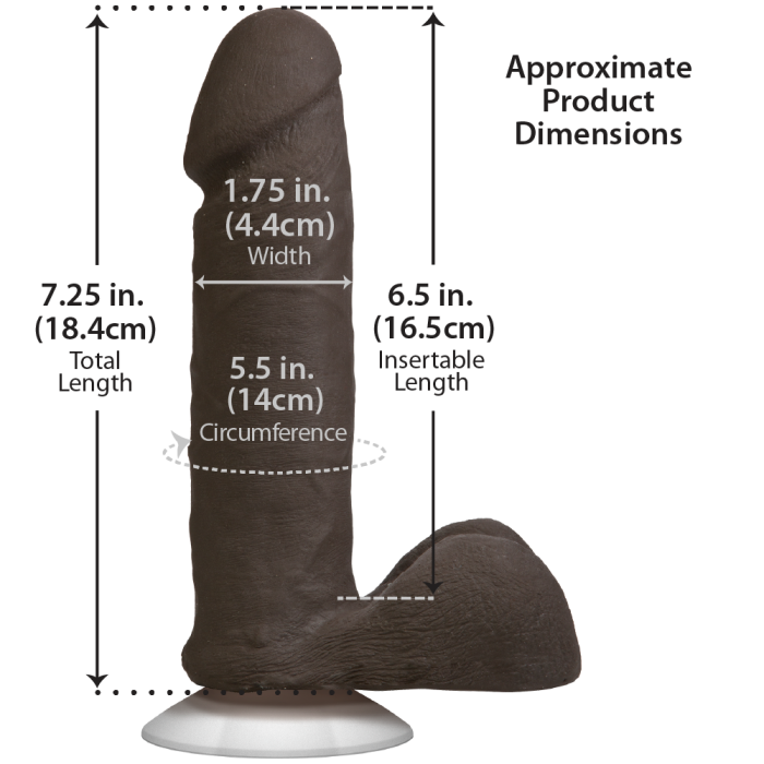 The Realistic Cock - With Removable Vac-U-Lock Suction Cup - ULTRASKYN - 6 Inch (with balls)