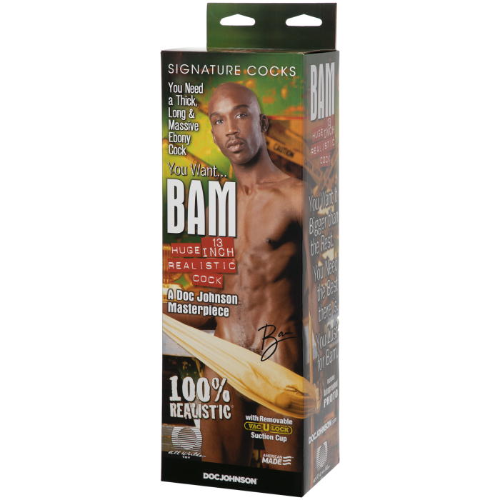 Signature Cocks - Bam - Huge 13 Inch Realistic Cock with Removable Vac-U-Lock Suction Cup