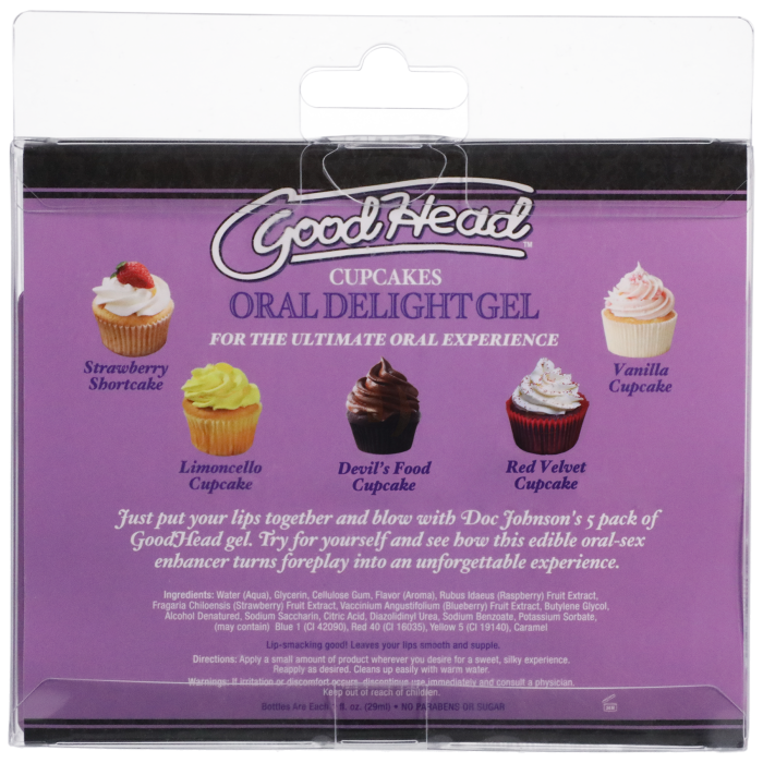 GoodHead - Oral Delight Gel - Cupcakes - 5 Pack - 1 fl. oz.
