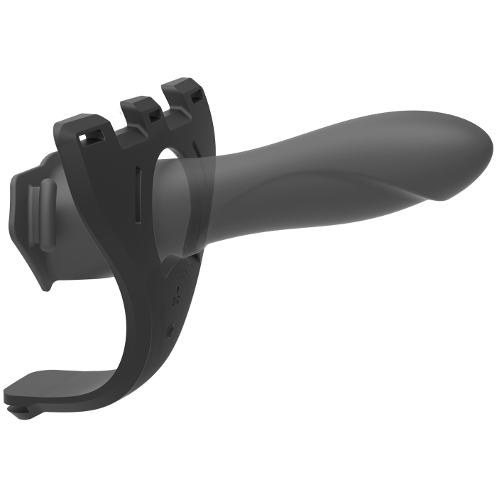 Body Extensions - BE Naughty 4-Piece Set - Rechargeable Vibrating Silicone Harness with 7" Bulbed / 7.5" Slim / 8" Large Dong