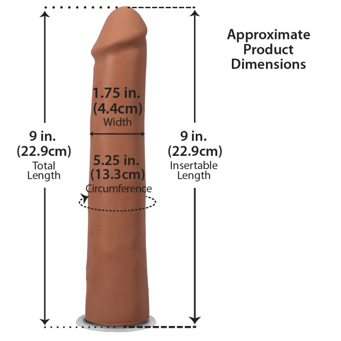 The Realistic Cock - With Removable Vac-U-Lock Suction Cup - ULTRASKYN - 9 Inch