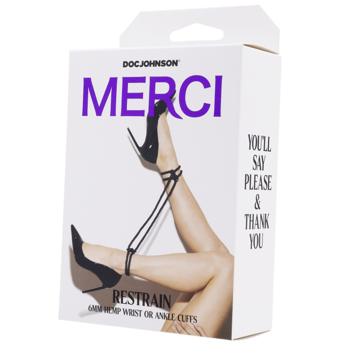 Merci - Restrain - 6mm Hemp Wrist or Ankle Cuffs