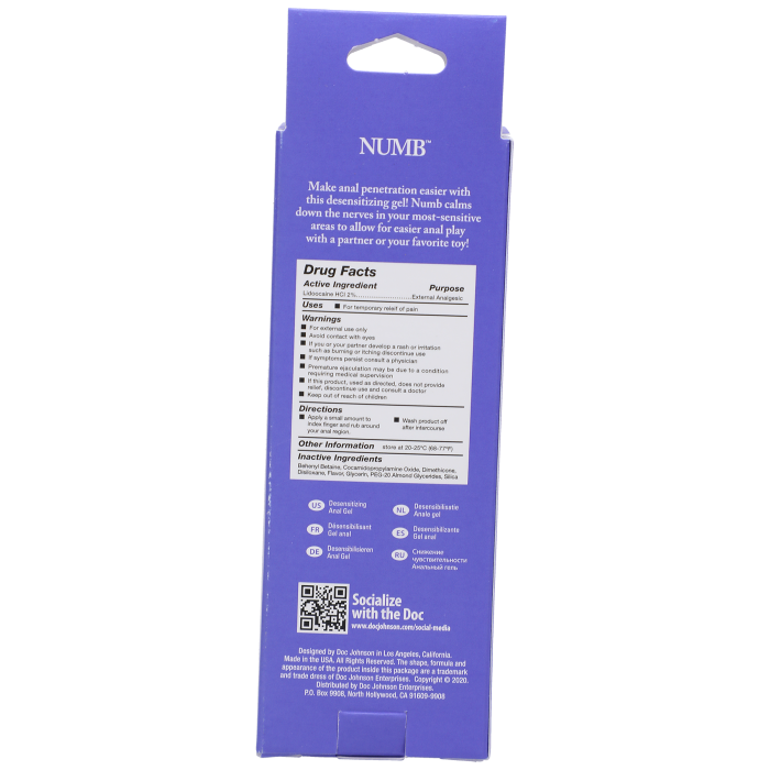 Intimate Enhancements - Numb - Anal Gel - Mint