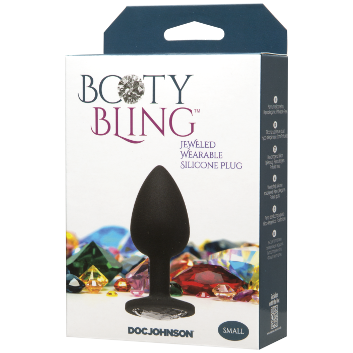 Booty Bling - Jeweled Wearable Silicone Plug - Small