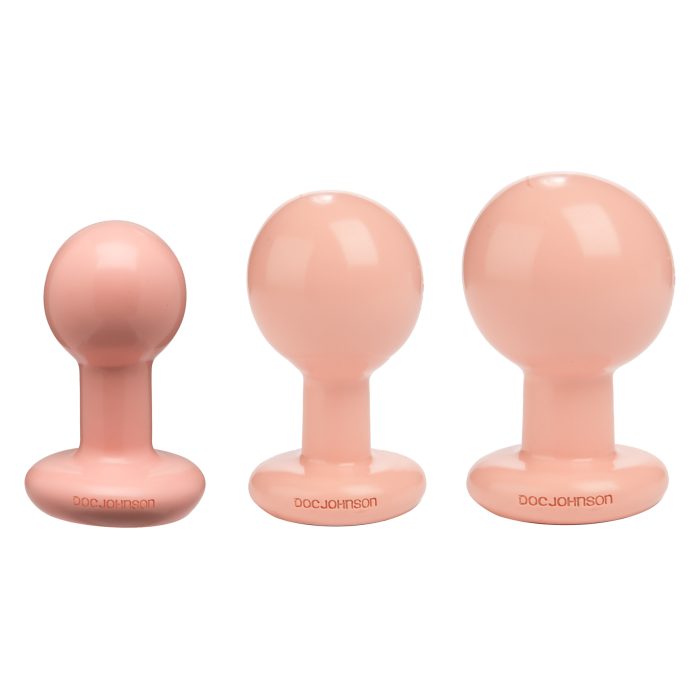 The Classic Round Butt Plug - 3 piece set