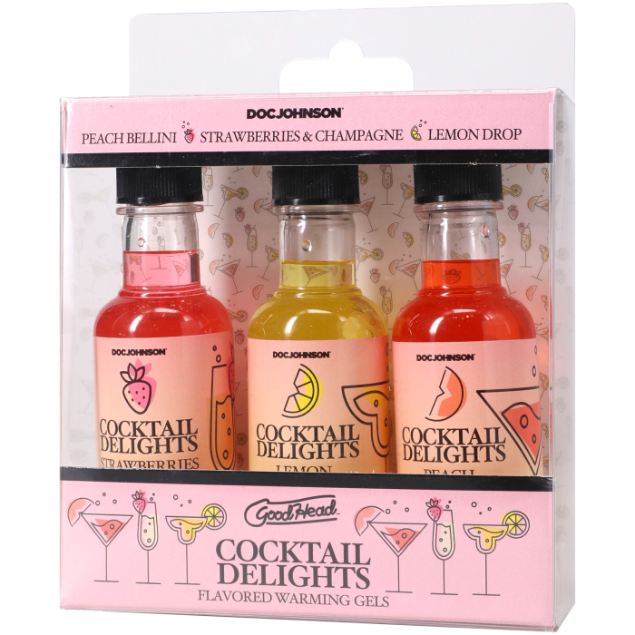 GoodHead - Cocktail Delights - Peach Bellini, Strawberries & Champagne, Lemon Drop - 3 Pack - 2 oz.
