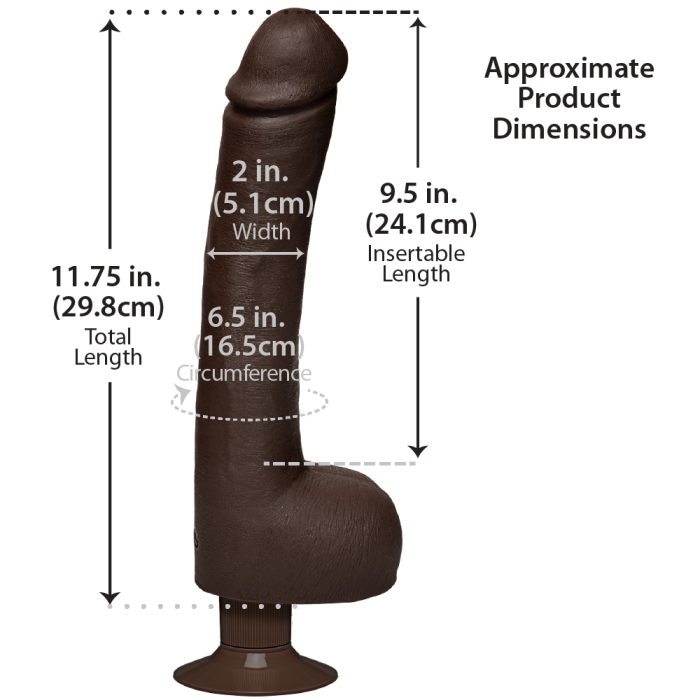 Signature Cocks - Safaree Samuels - Anaconda - Vibrating 12 Inch ULTRASKYN Cock