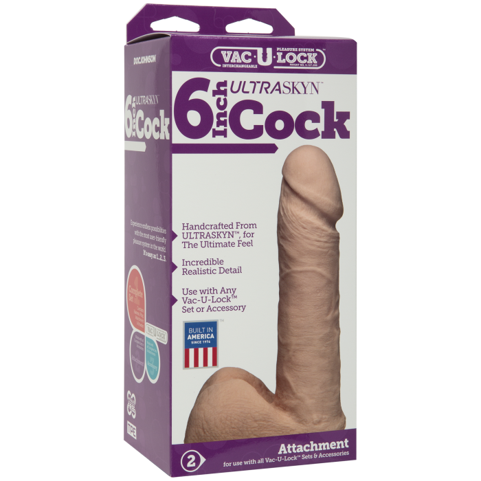 Vac-U-Lock - 6 Inch ULTRASKYN Cock