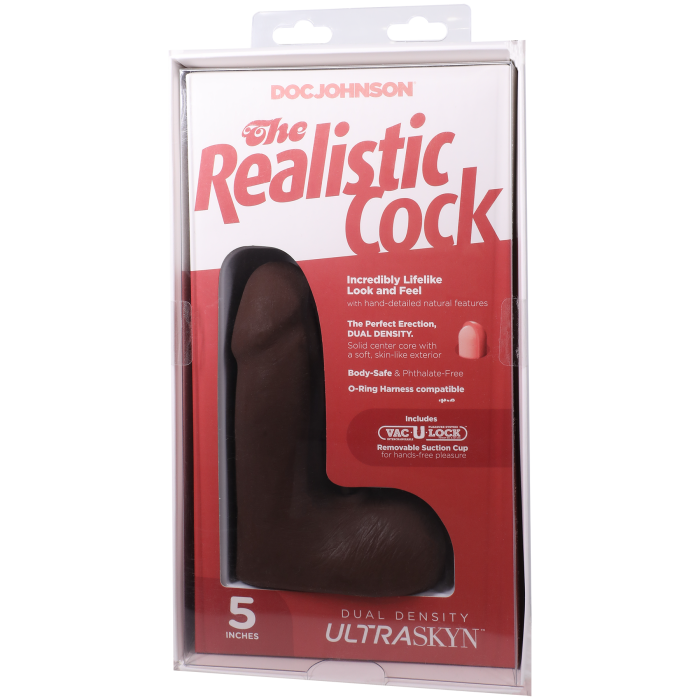 The Realistic Cock - With Removable Vac-U-Lock Suction Cup - ULTRASKYN - 5 Inch (with balls)