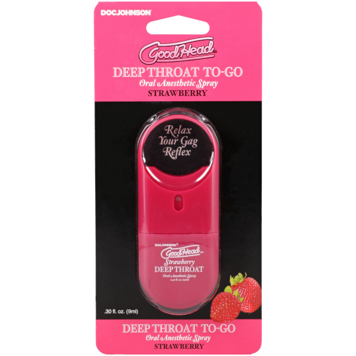 GoodHead - Deep Throat Spray To-Go - Strawberry - .30 fl. oz.