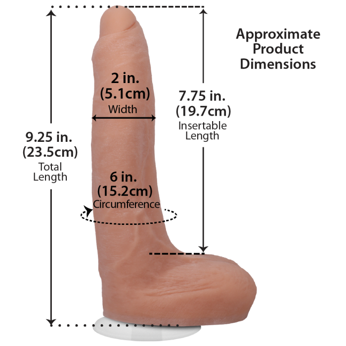 Signature Cocks - Owen Gray - 9 Inch ULTRASKYN Cock with Removable Vac-U-Lock Suction Cup