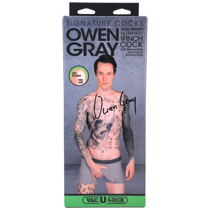 Signature Cocks - Owen Gray - 9 Inch ULTRASKYN Cock with Removable Vac-U-Lock Suction Cup