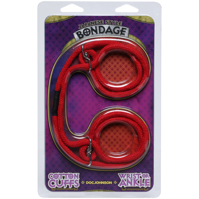 Japanese Style Bondage - 100% Cotton Wrist or Ankle Cuffs