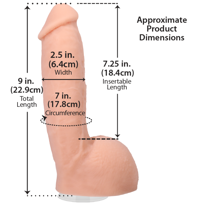 Signature Cocks - Girthmasterr - 8.5 Inch ULTRASKYN Cock with Removable Vac-U-Lock Suction Cup