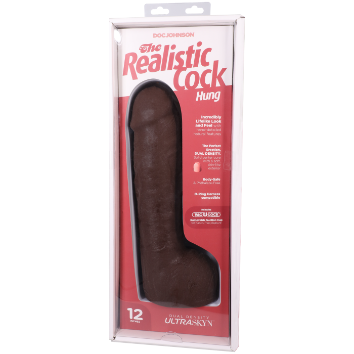 The Realistic Cock - Hung With Removable Vac-U-Lock Suction Cup - ULTRASKYN - 12 Inch (with balls)