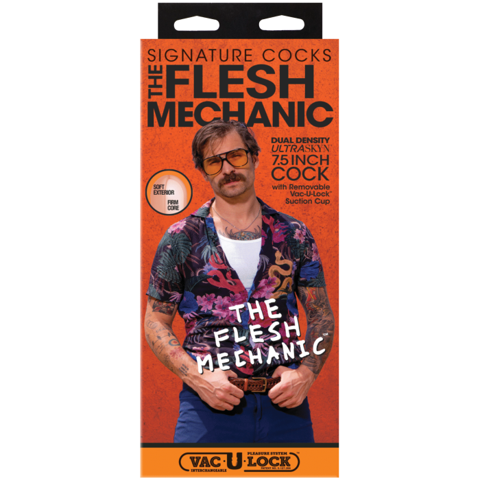 Signature Cocks - The Flesh Mechanic - 7.5 Inch ULTRASKYN Cock with Removable Vac-U-Lock Suction Cup