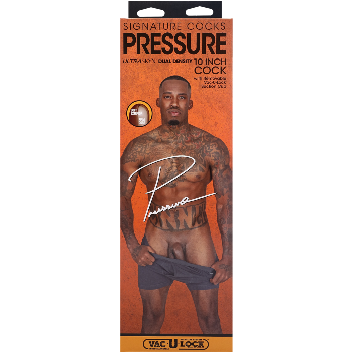 Signature Cocks - Pressure - 10 Inch ULTRASKYN Cock with Removable Vac-U-Lock Suction Cup