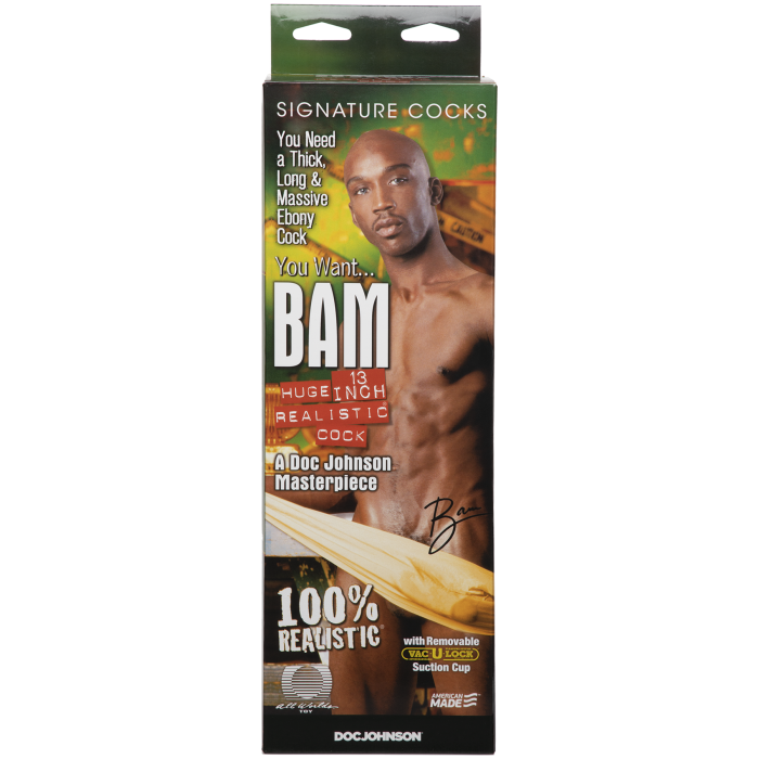 Signature Cocks - Bam - Huge 13 Inch Realistic Cock with Removable Vac-U-Lock Suction Cup