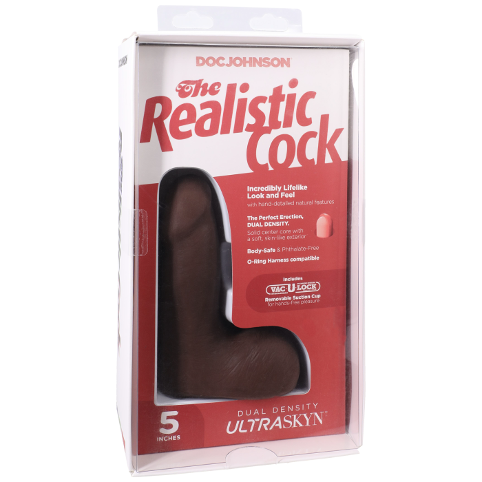 The Realistic Cock - With Removable Vac-U-Lock Suction Cup - ULTRASKYN - 5 Inch (with balls)