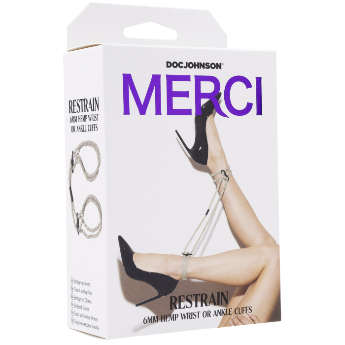 Merci - Restrain - 6mm Hemp Wrist or Ankle Cuffs