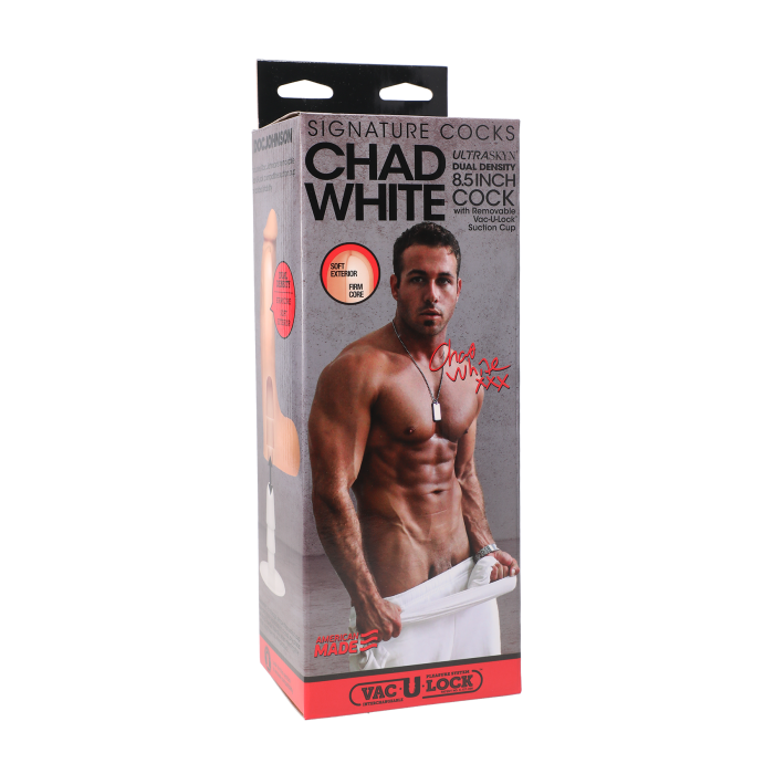 Signature Cocks - Chad White - 8.5 Inch ULTRASKYN Cock with Removable Vac-U-Lock Suction Cup