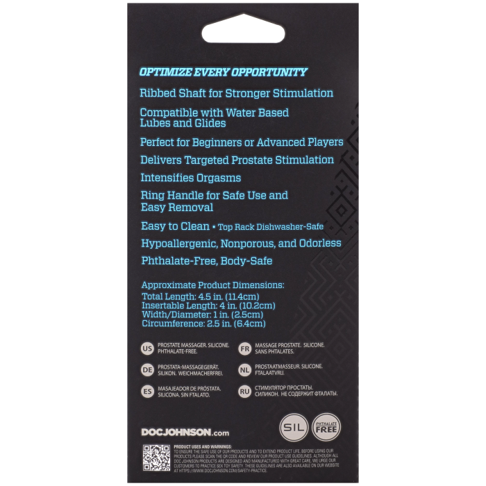 OptiMALE - Ribbed Silicone P-Massager