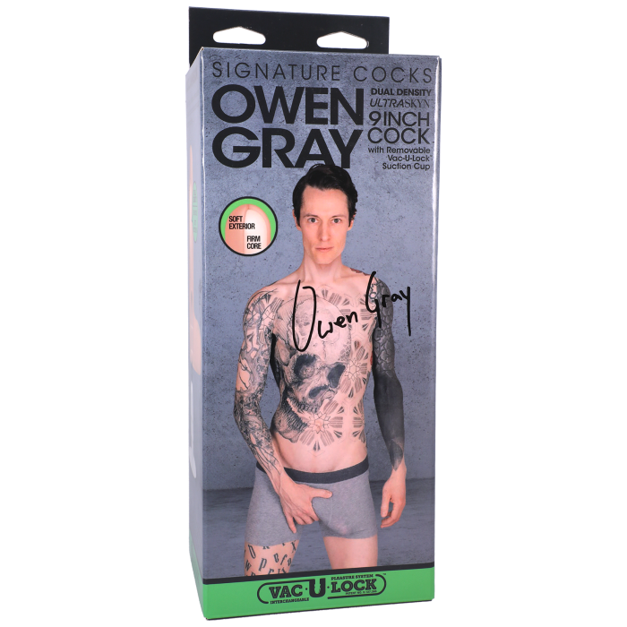 Signature Cocks - Owen Gray - 9 Inch ULTRASKYN Cock with Removable Vac-U-Lock Suction Cup
