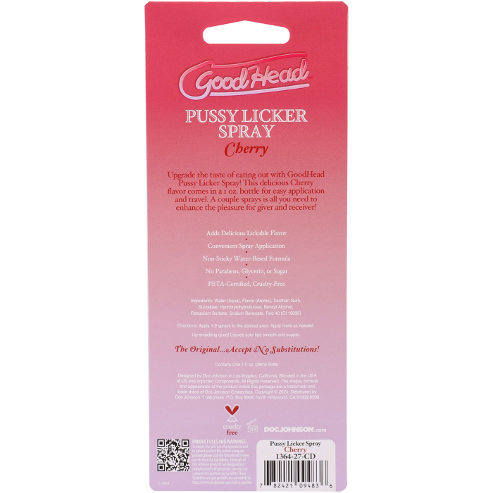 GoodHead - Pussy Licker Spray - Cherry - 1 fl. oz.