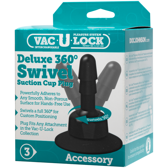 Vac-U-Lock - Deluxe 360° Swivel Suction Cup Plug