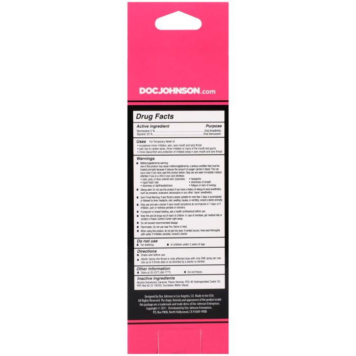 GoodHead - Deep Throat Spray - Strawberry - 2 fl. oz.