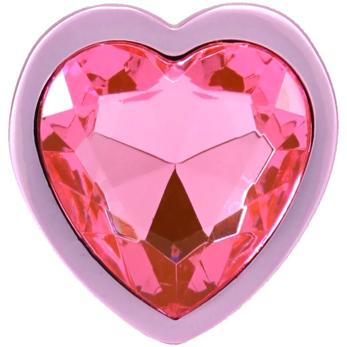 Booty Bling - Heart Diamond Jeweled Wearable Metal Plug - Small