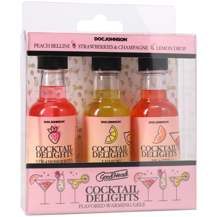 GoodHead - Cocktail Delights - Peach Bellini, Strawberries & Champagne, Lemon Drop - 3 Pack - 2 oz.