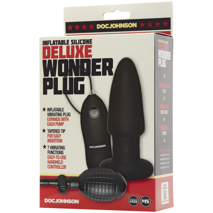 Deluxe Wonder Plug - Inflatable Vibrating Silicone Butt Plug