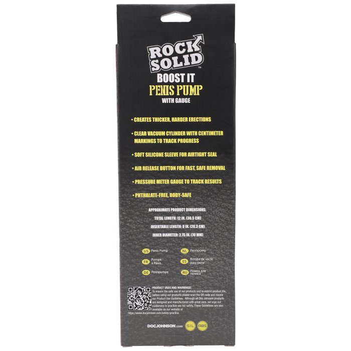 ROCK SOLID - Boost It Penis Pump with Gauge