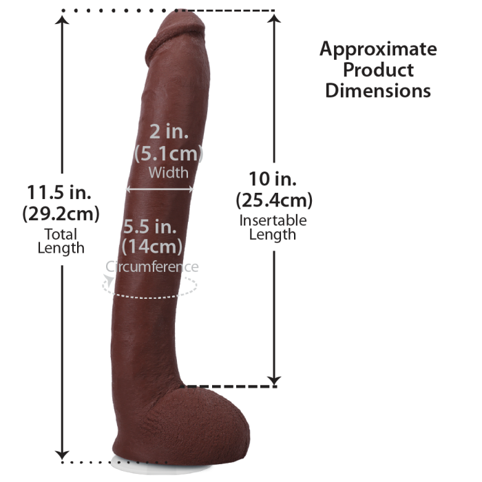 Signature Cocks - Hollywood Cash - 11 Inch ULTRASKYN Cock with Removable Vac-U-Lock Suction Cup