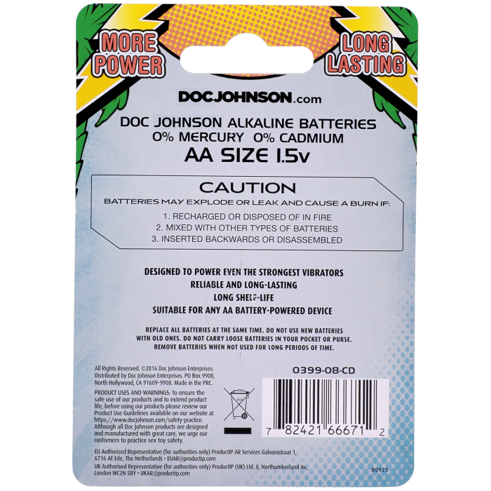 Doc Johnson Alkaline Batteries - 4 AA